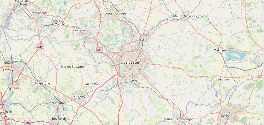 Map of the Leicester area we cover